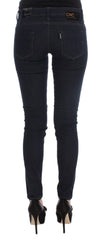 Costume National Jeans aus blauem Baumwollgemisch, schmale Passform
