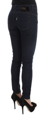 Costume National Jeans aus blauem Baumwollgemisch, schmale Passform