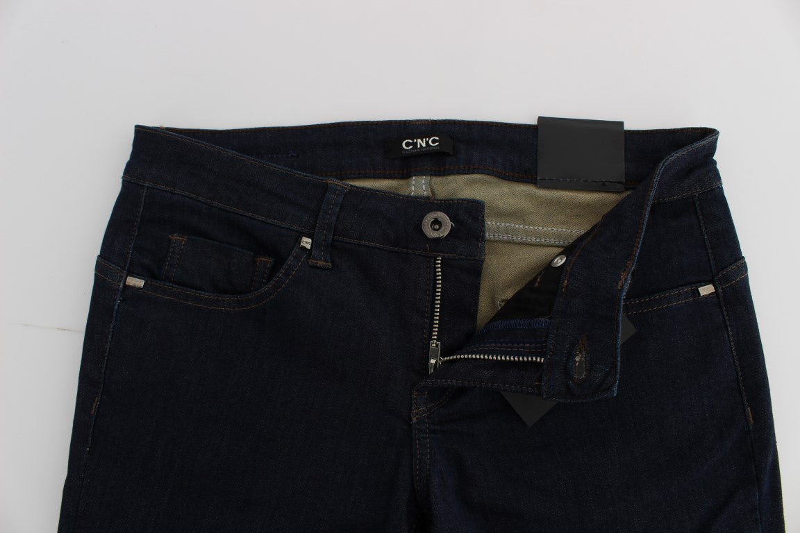Costume National Jeans aus blauem Baumwollgemisch, schmale Passform