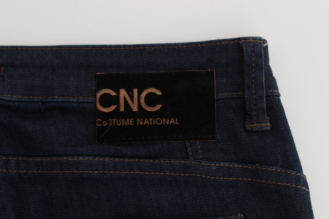 Costume National Jeans aus blauem Baumwollgemisch, schmale Passform
