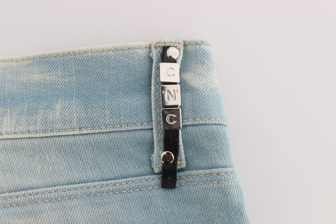 Costume National Blaue Super Slim Fit Jeans aus Baumwollmischung