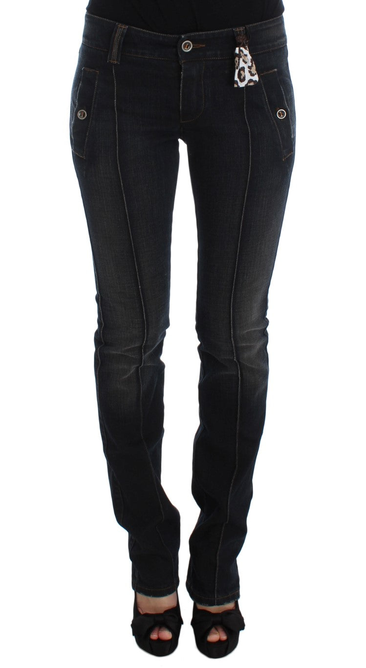 Ermanno Scervino Blue Wash Baumwoll-Slim-Fit-Jeans