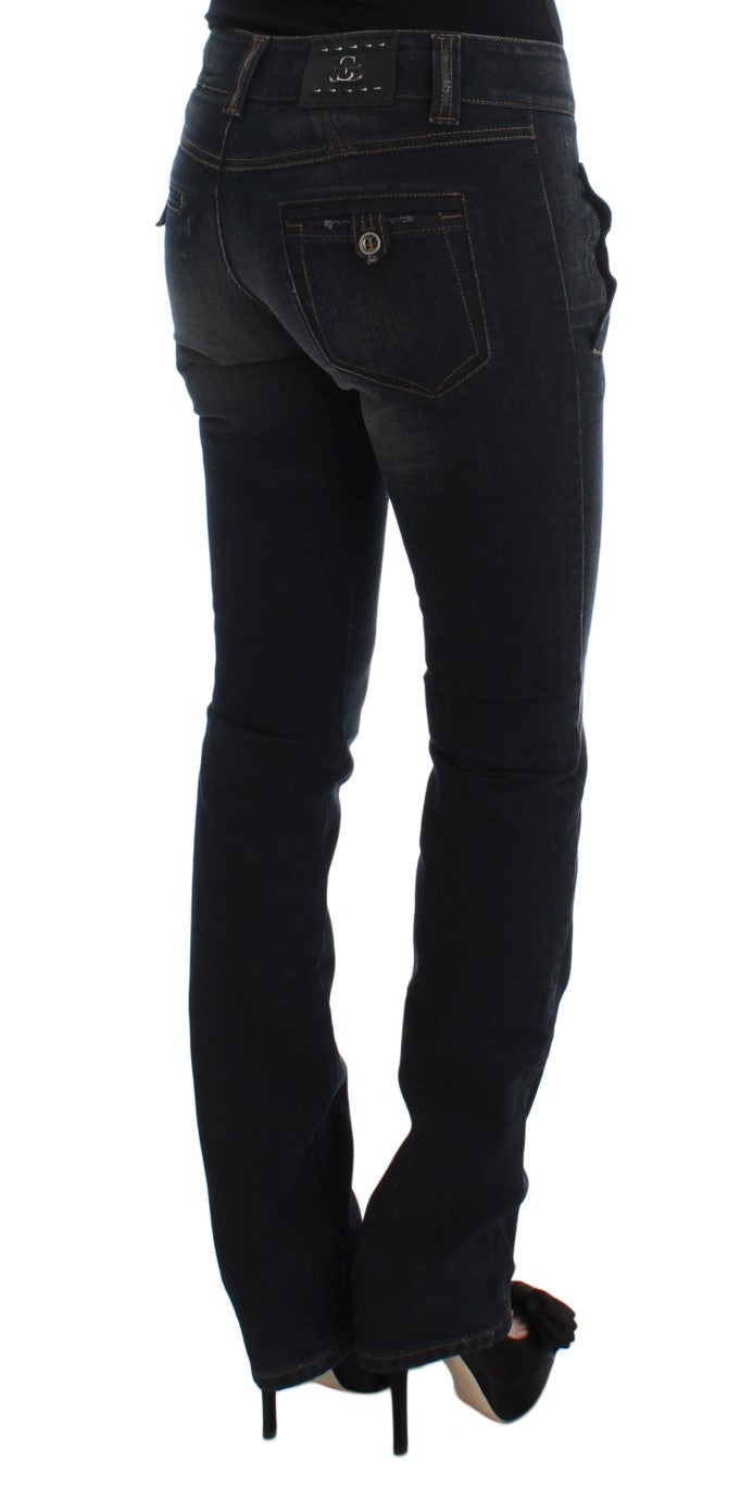 Ermanno Scervino Blue Wash Baumwoll-Slim-Fit-Jeans