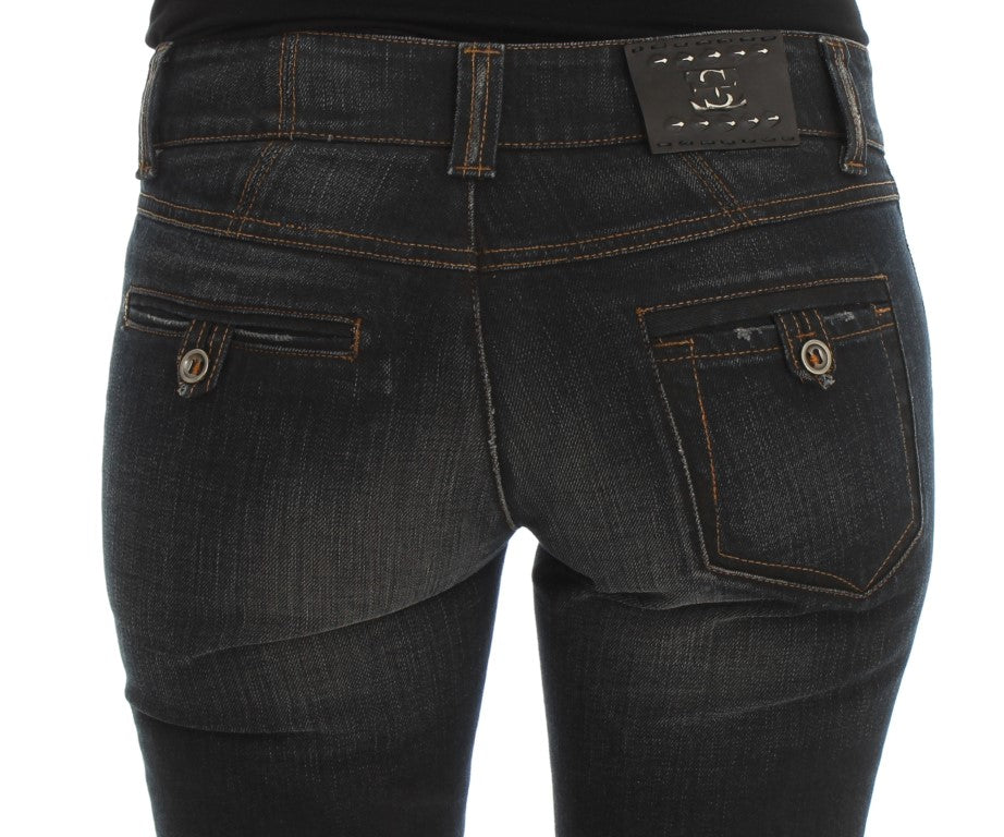 Ermanno Scervino Blue Wash Baumwoll-Slim-Fit-Jeans