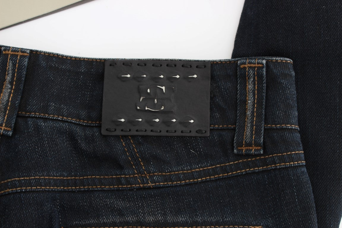 Ermanno Scervino Blue Wash Baumwoll-Slim-Fit-Jeans