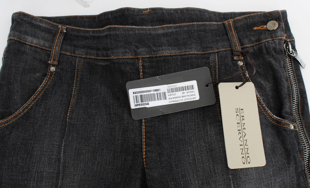 Ermanno Scervino Graue Slim Fit Jeans aus Baumwolle