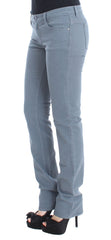 Ermanno Scervino Blauwe Katoenmix Slim Fit Bootcut Jeans