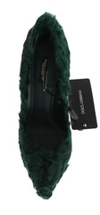 Dolce & Gabbana Pumps aus grünem Xiangao-Lammfell-Leder