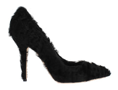 Dolce & Gabbana Pumps aus schwarzem Xiangao Lammfell und Leder