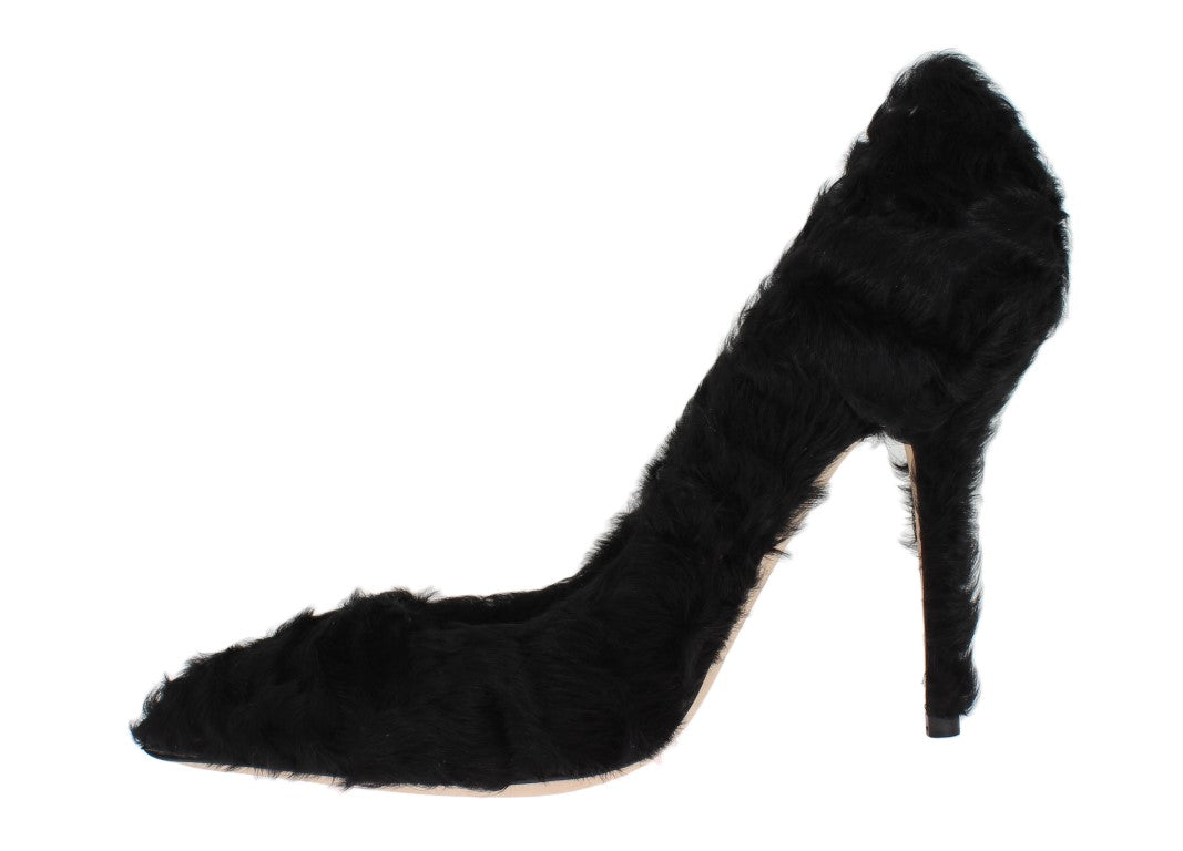 Dolce & Gabbana Pumps aus schwarzem Xiangao Lammfell und Leder