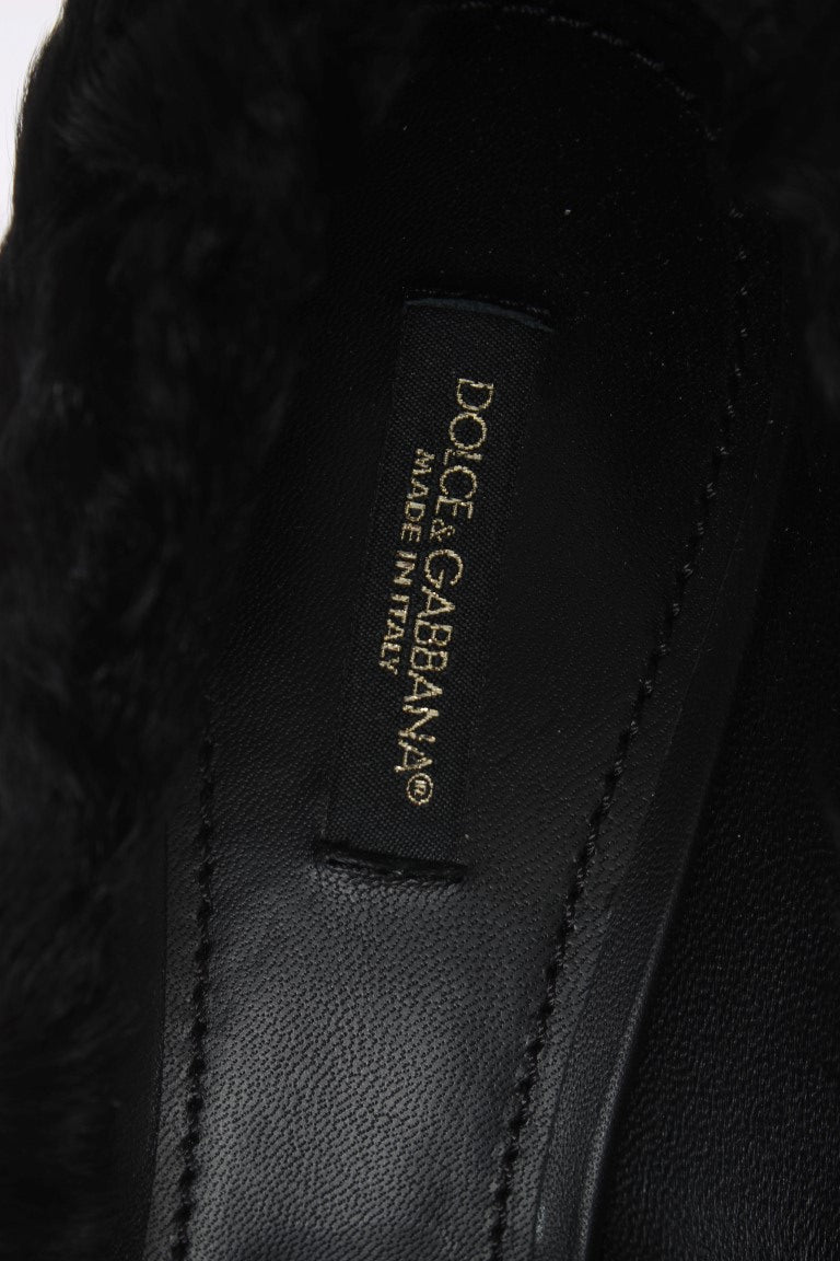 Dolce & Gabbana Pumps aus schwarzem Xiangao Lammfell und Leder