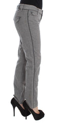 Ermanno Scervino Graue Legere Hose mit geradem Schnitt aus Baumwolle