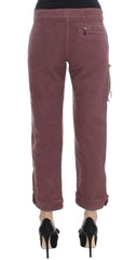 Ermanno Scervino Bordeaux Katoenen Cropped Cargo Broek