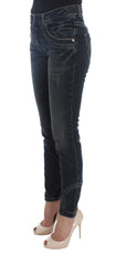 Ermanno Scervino Blauwe Slim Fit Jeans van Katoenmix