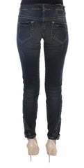 Ermanno Scervino Blauwe Slim Fit Jeans van Katoenmix