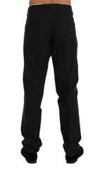 Dolce & Gabbana Blue Striped Cotton Dress Formal Pants