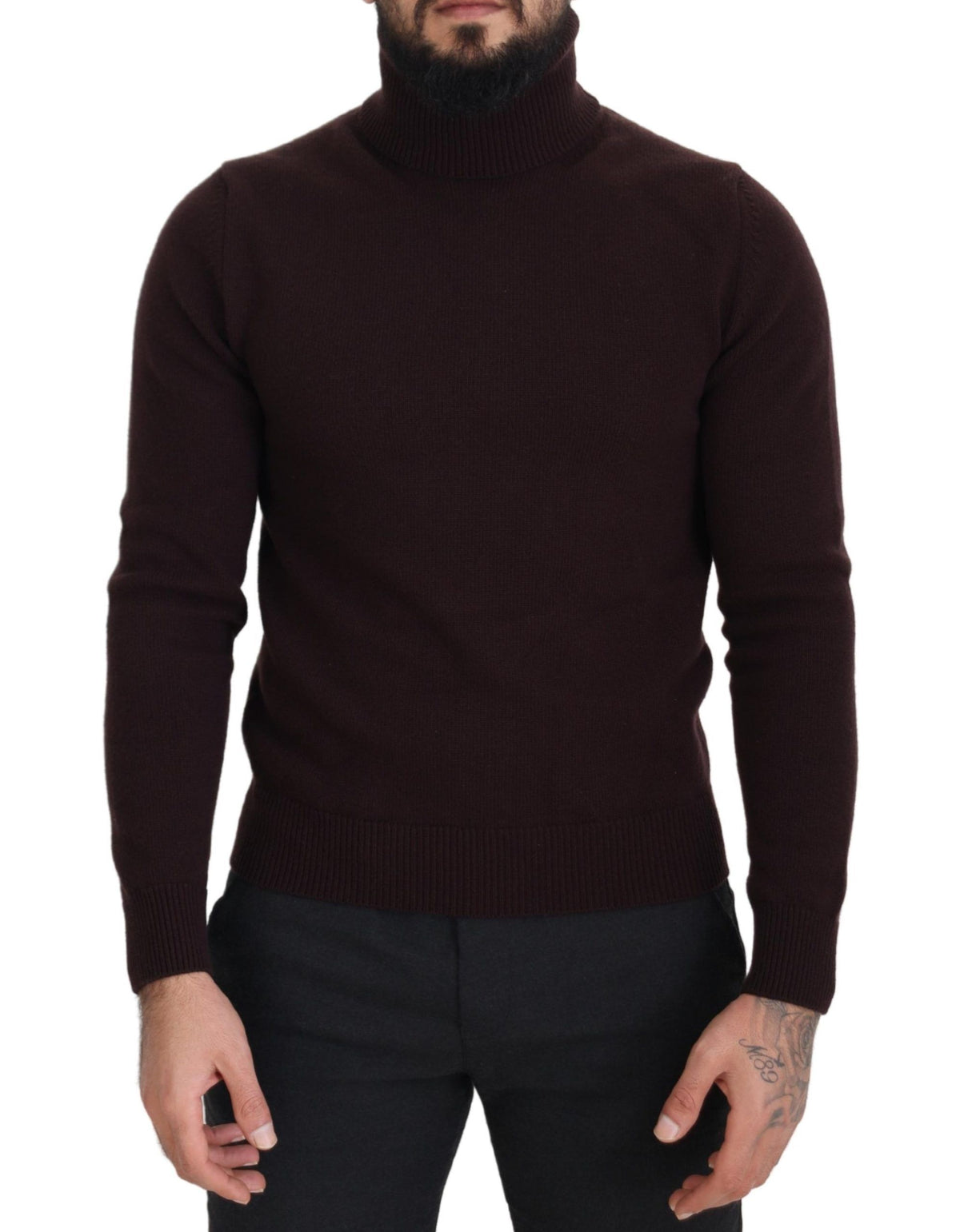 Dolce & Gabbana Brauner Rollkragenpullover aus Wolle