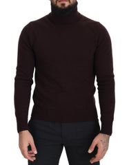 Dolce & Gabbana Brauner Rollkragenpullover aus Wolle
