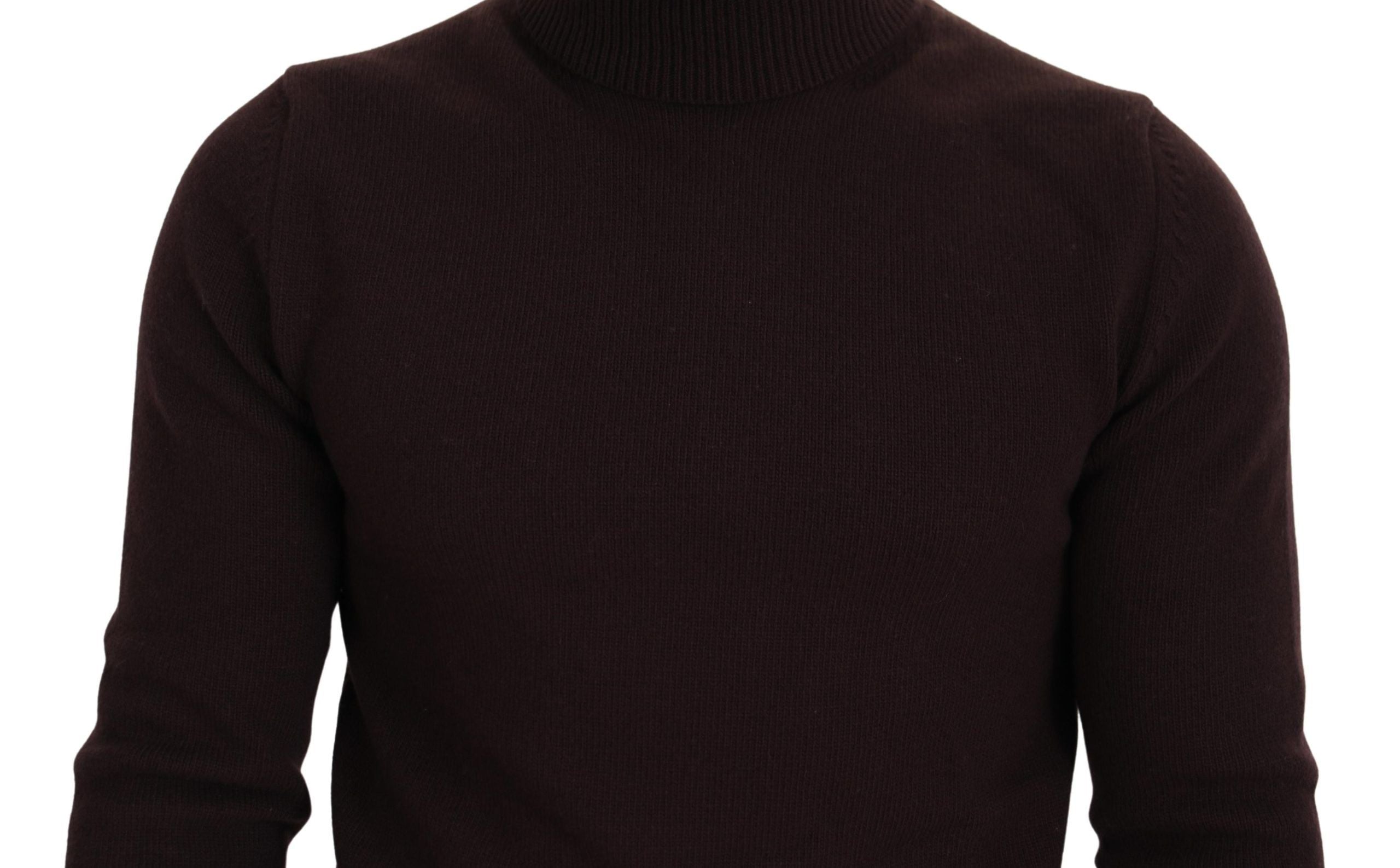 Dolce & Gabbana Brauner Rollkragenpullover aus Wolle
