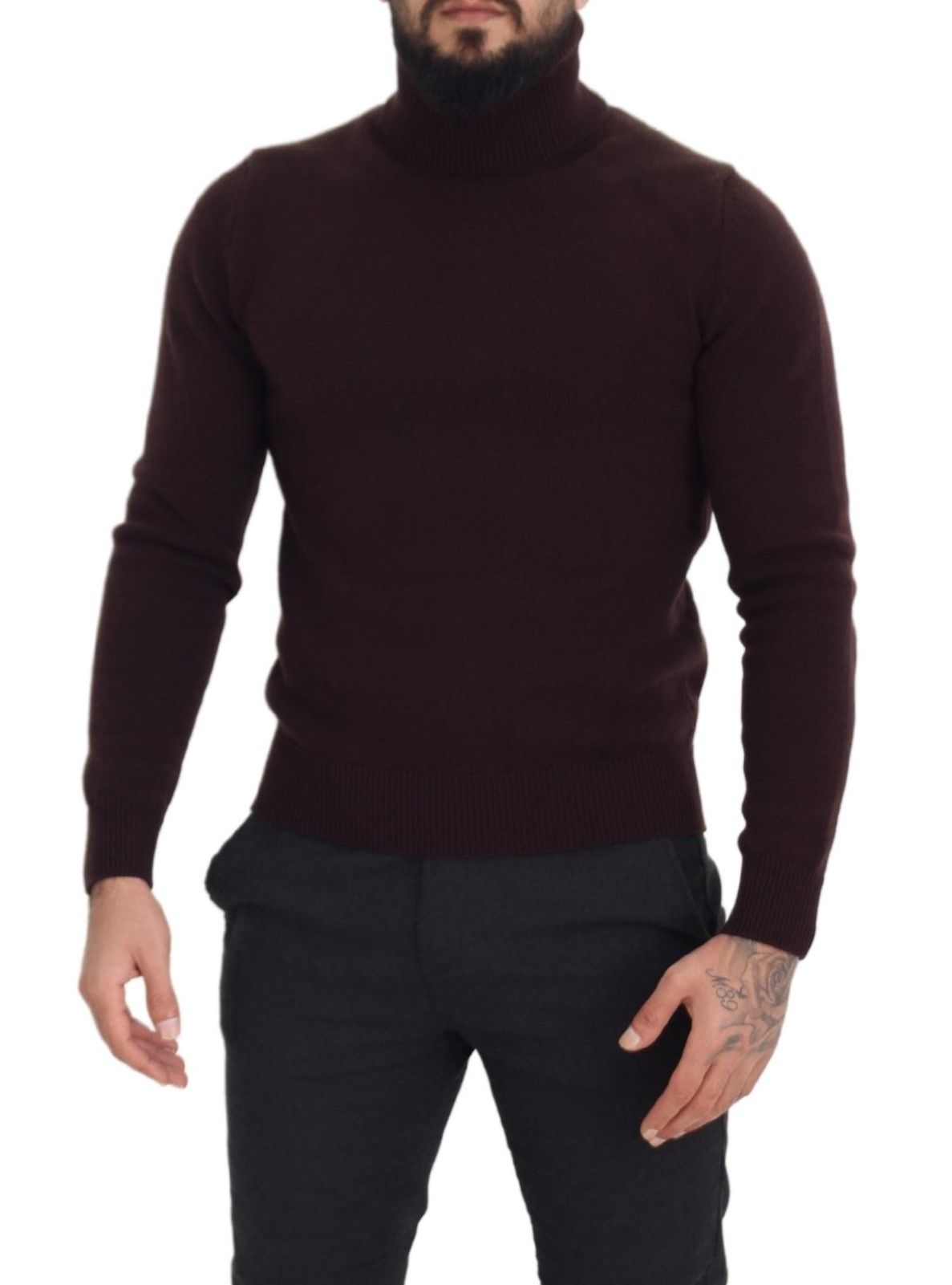 Dolce & Gabbana Brauner Rollkragenpullover aus Wolle