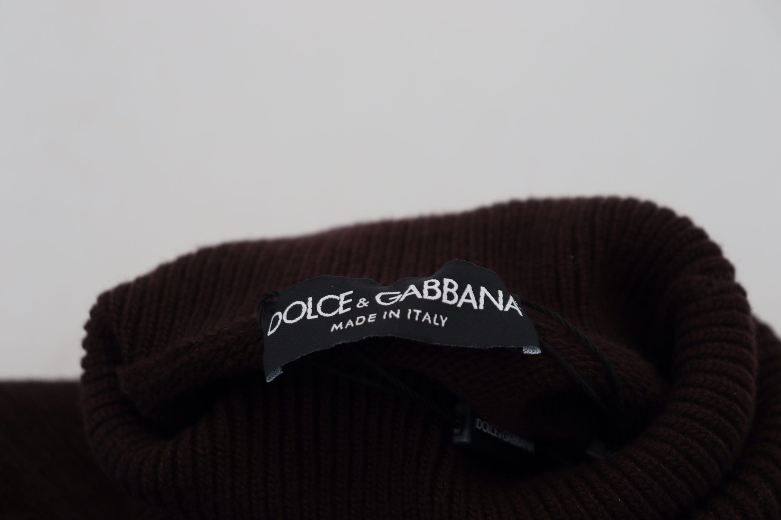 Dolce & Gabbana Brauner Rollkragenpullover aus Wolle