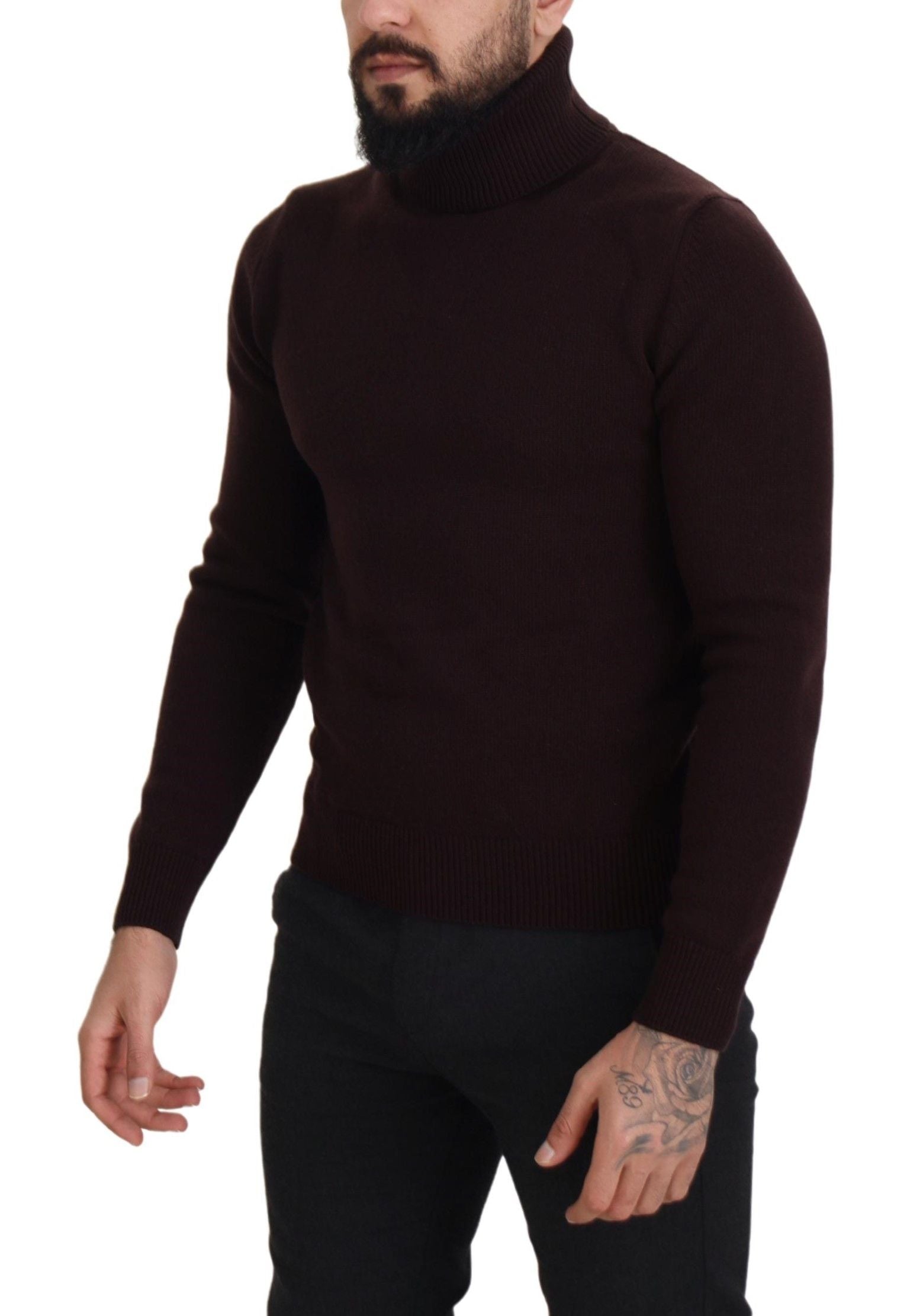 Dolce & Gabbana Brauner Rollkragenpullover aus Wolle