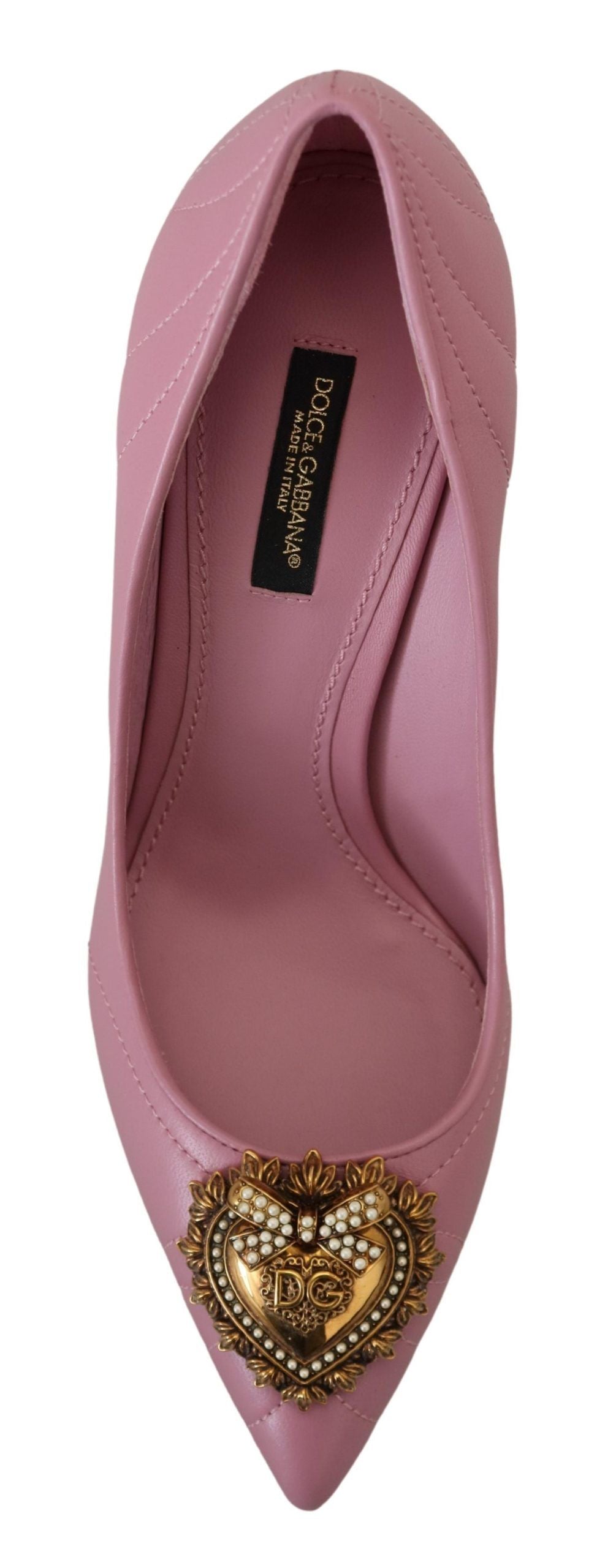 Dolce & Gabbana Roze Leren Hart DEVOTION Naaldhakken Pumps Schoenen
