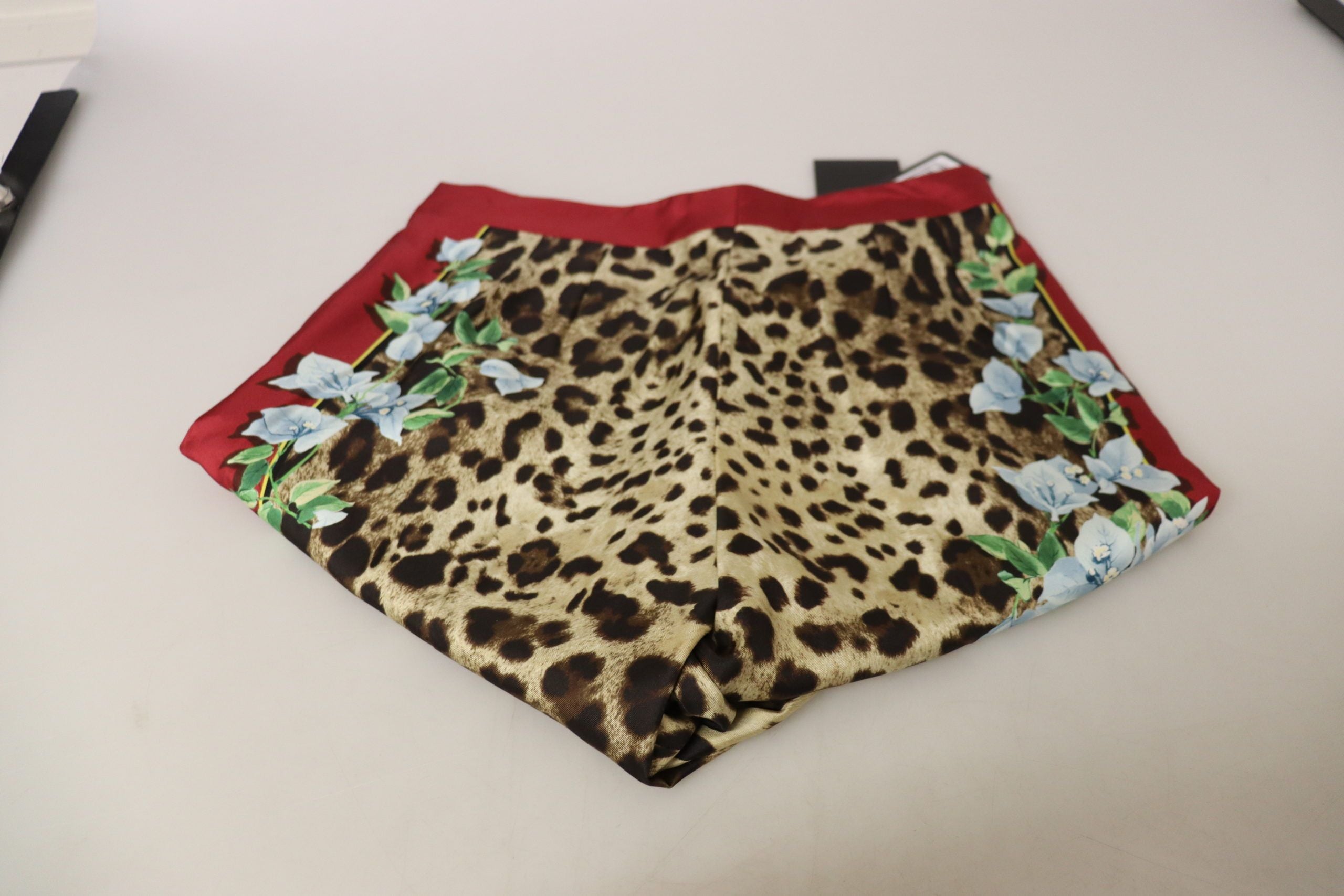 Dolce & Gabbana Multicolor Luipaard Flora Bedrukte Mid Waist Broek