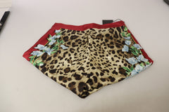 Dolce & Gabbana Multicolor Luipaard Flora Bedrukte Mid Waist Broek