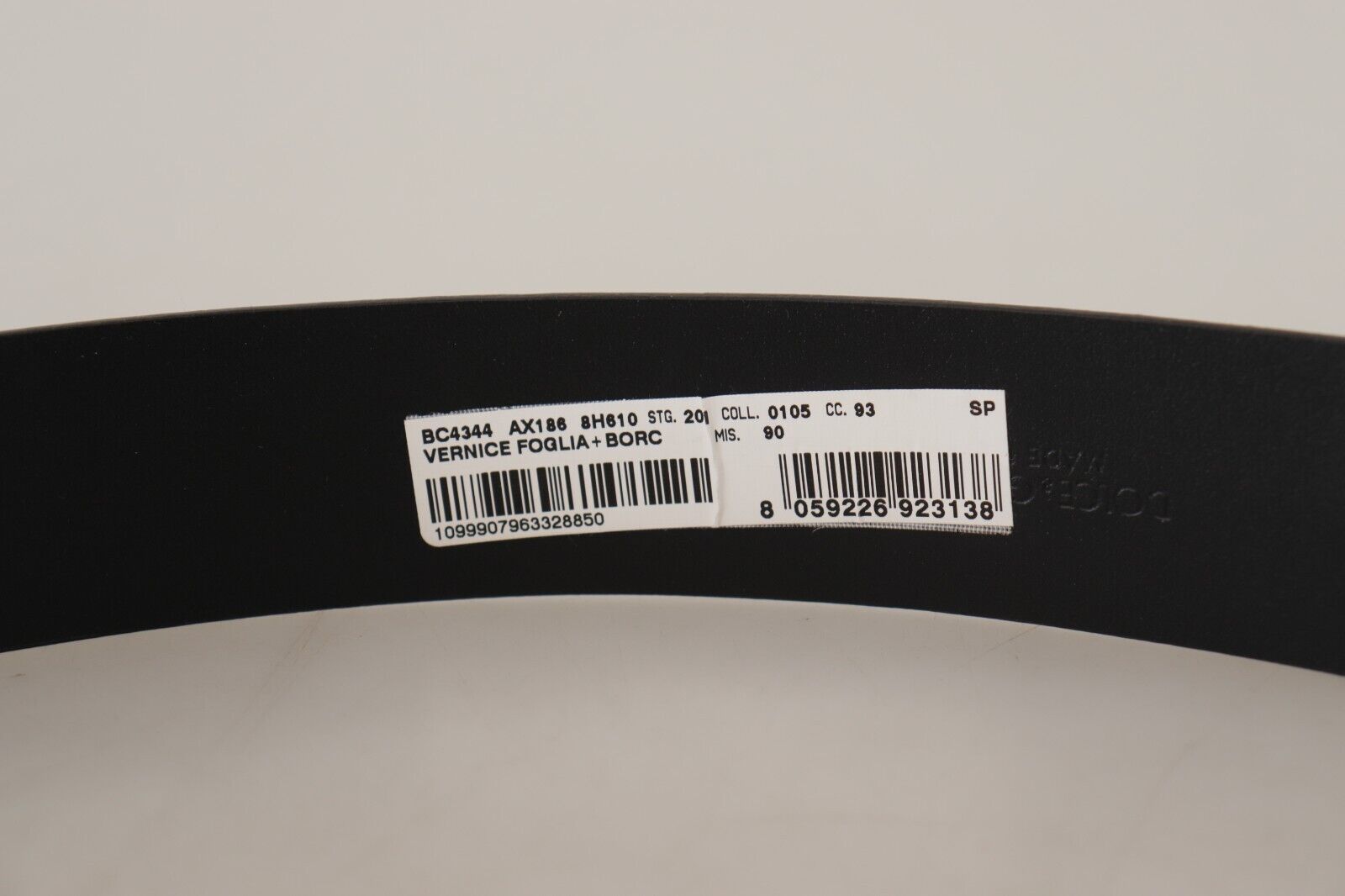 Dolce & Gabbana Blauer Lackleder-Gürtel mit silberner Logo-Schnalle