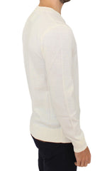 Ermanno Scervino Off-White Wolblend V-hals Pullover Trui