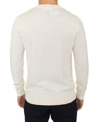 Ermanno Scervino Off-White Wolblend V-hals Pullover Trui