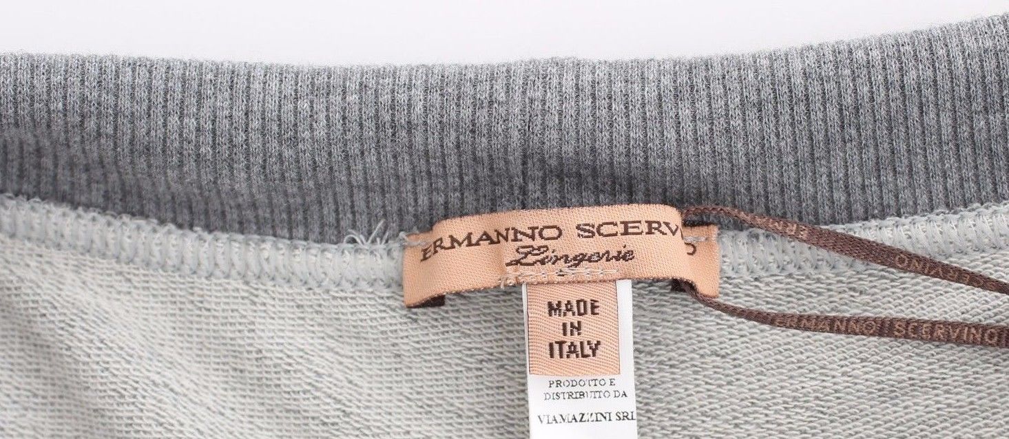 Ermanno Scervino Lingerie Grijze Minishort Nachtkleding Hotpants