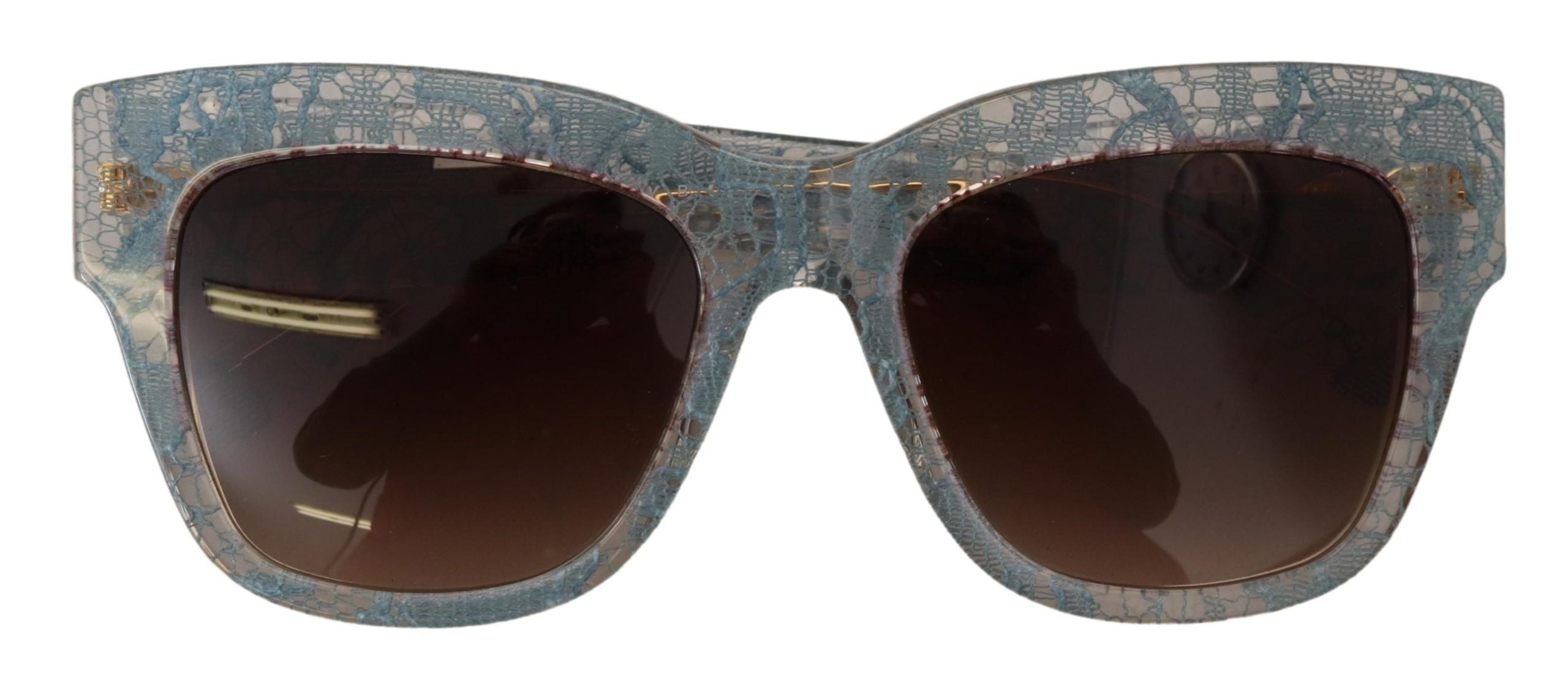 Dolce & Gabbana Blaue Spitze Azetat Kristall Schmetterling DG4231 Sonnenbrille