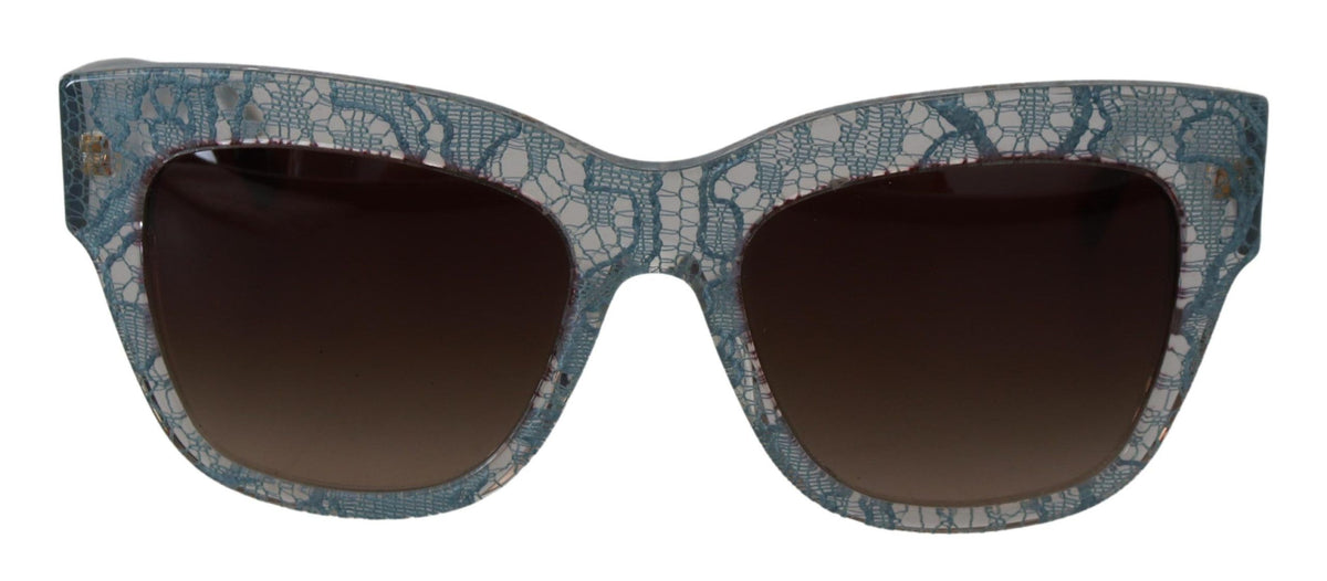 Dolce & Gabbana Blaue Spitze Azetat Kristall Schmetterling DG4231 Sonnenbrille