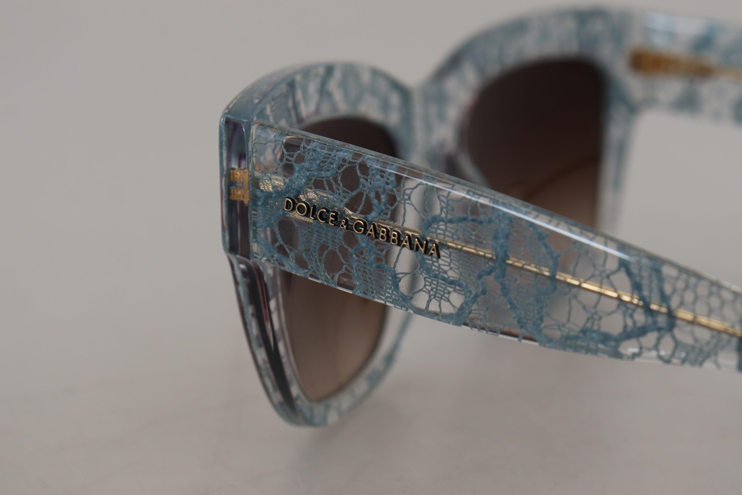 Dolce & Gabbana Blaue Spitze Azetat Kristall Schmetterling DG4231 Sonnenbrille
