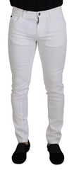 Dolce & Gabbana Weiße Slim Skinny Stretch-Jeans aus Baumwolle
