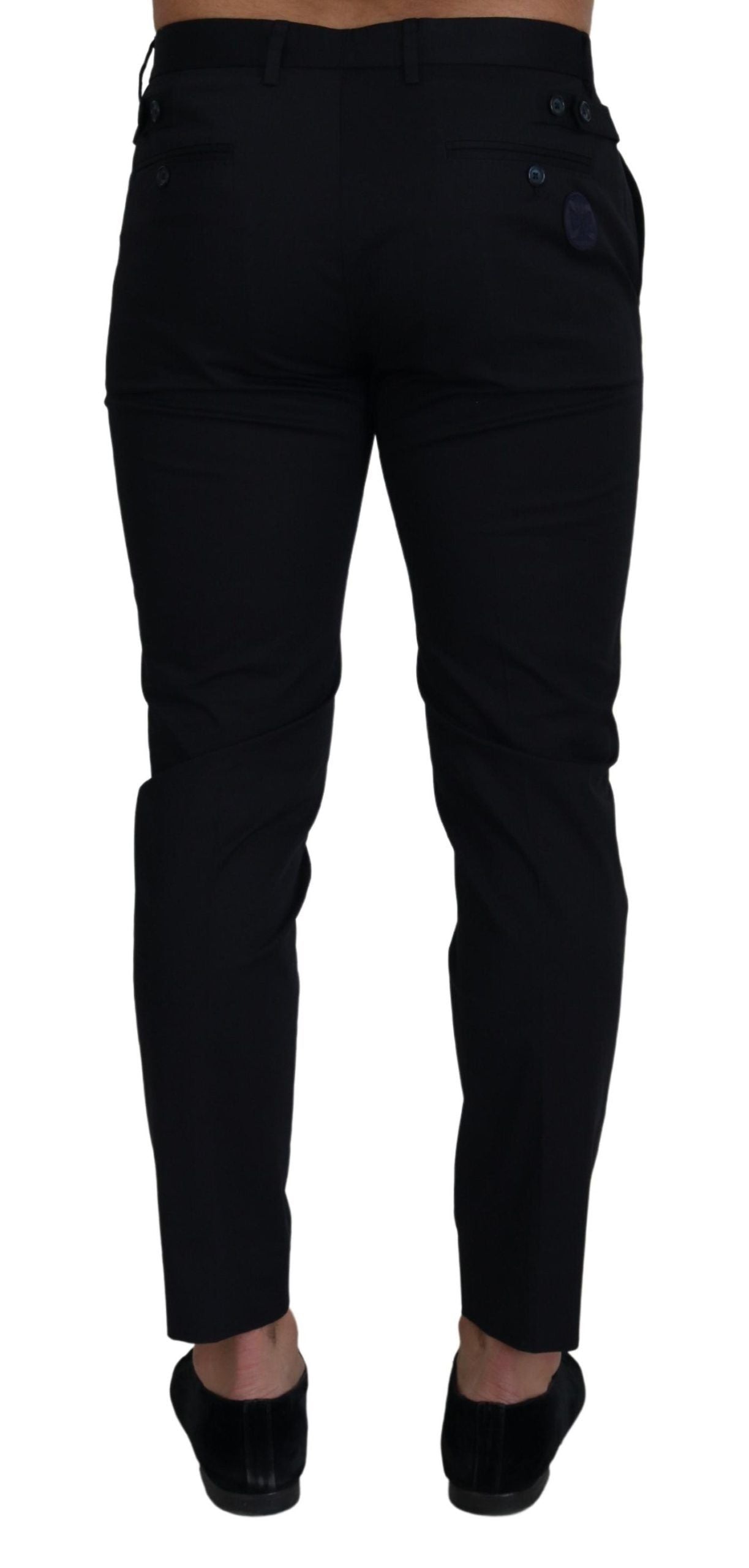 Dolce & Gabbana Blaue Slim Chino-Hose aus Stretch-Baumwolle