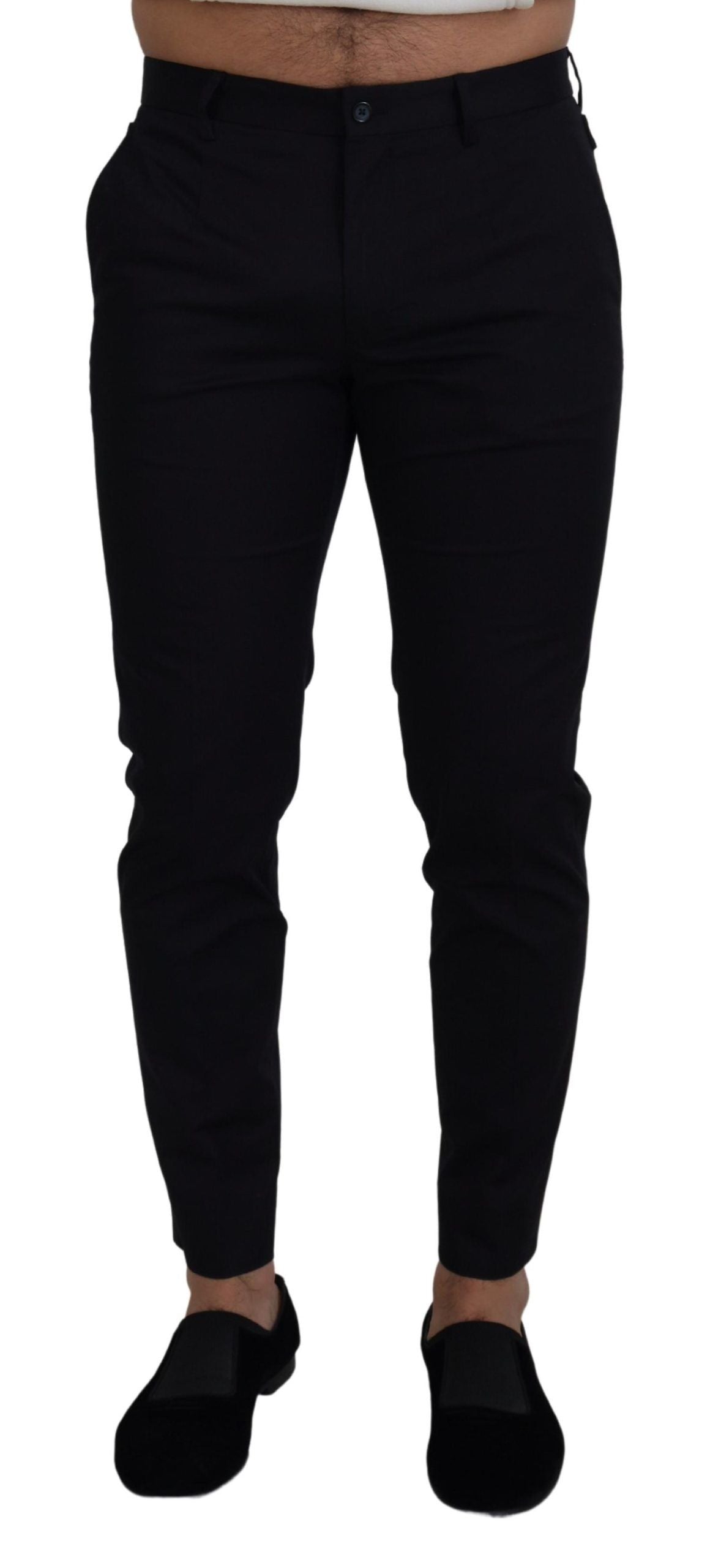 Dolce & Gabbana Blaue Slim Chino-Hose aus Stretch-Baumwolle