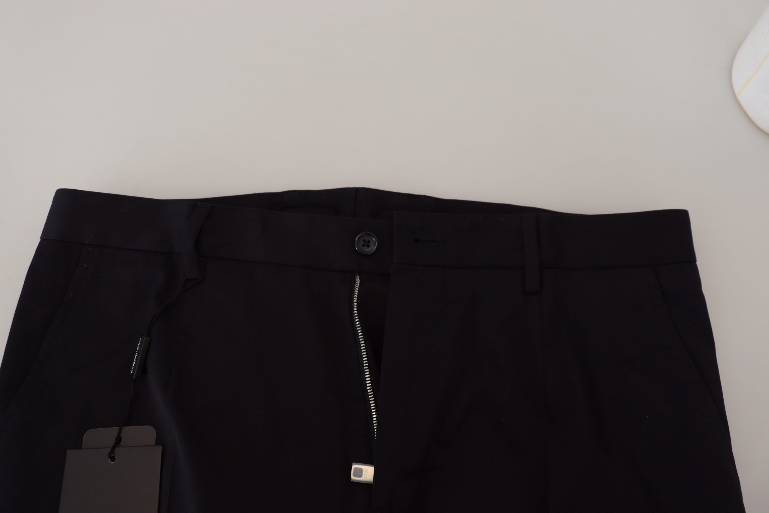 Dolce & Gabbana Blaue Slim Chino-Hose aus Stretch-Baumwolle