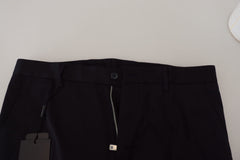 Dolce & Gabbana Blaue Slim Chino-Hose aus Stretch-Baumwolle