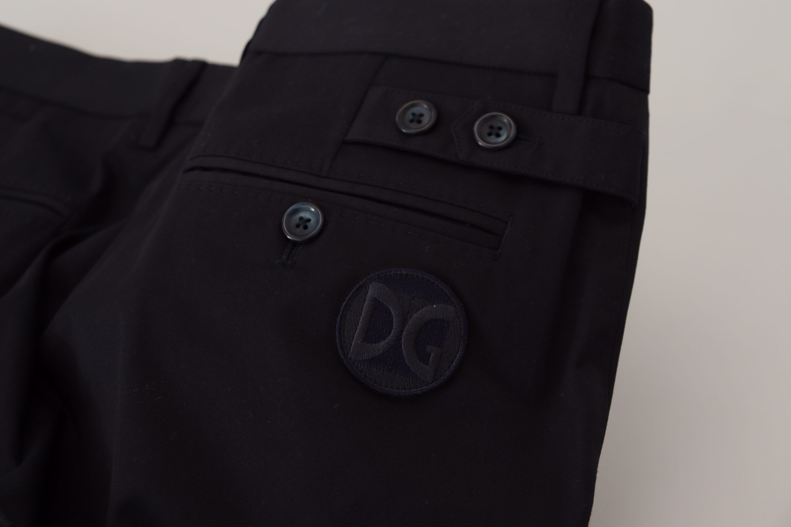 Dolce & Gabbana Blaue Slim Chino-Hose aus Stretch-Baumwolle