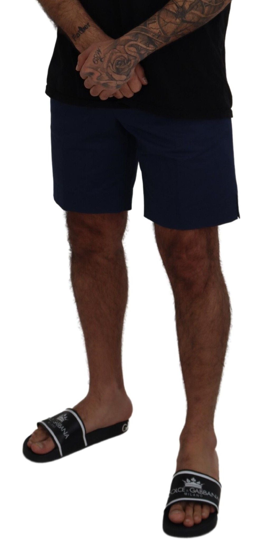Dolce & Gabbana Blauwe Chino Katoen Stretch Casual Shorts