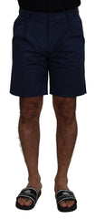 Dolce & Gabbana Blauwe Chino Katoen Stretch Casual Shorts