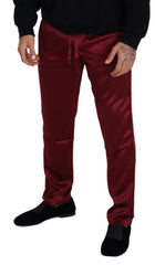 Dolce & Gabbana Bordeaux Seide DG Sleep Lounge Hose