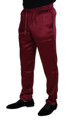 Dolce & Gabbana Bordeaux Seide DG Sleep Lounge Hose