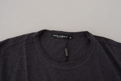 Dolce & Gabbana Grijs Rond Hals Katoen Korte Mouw T-shirt