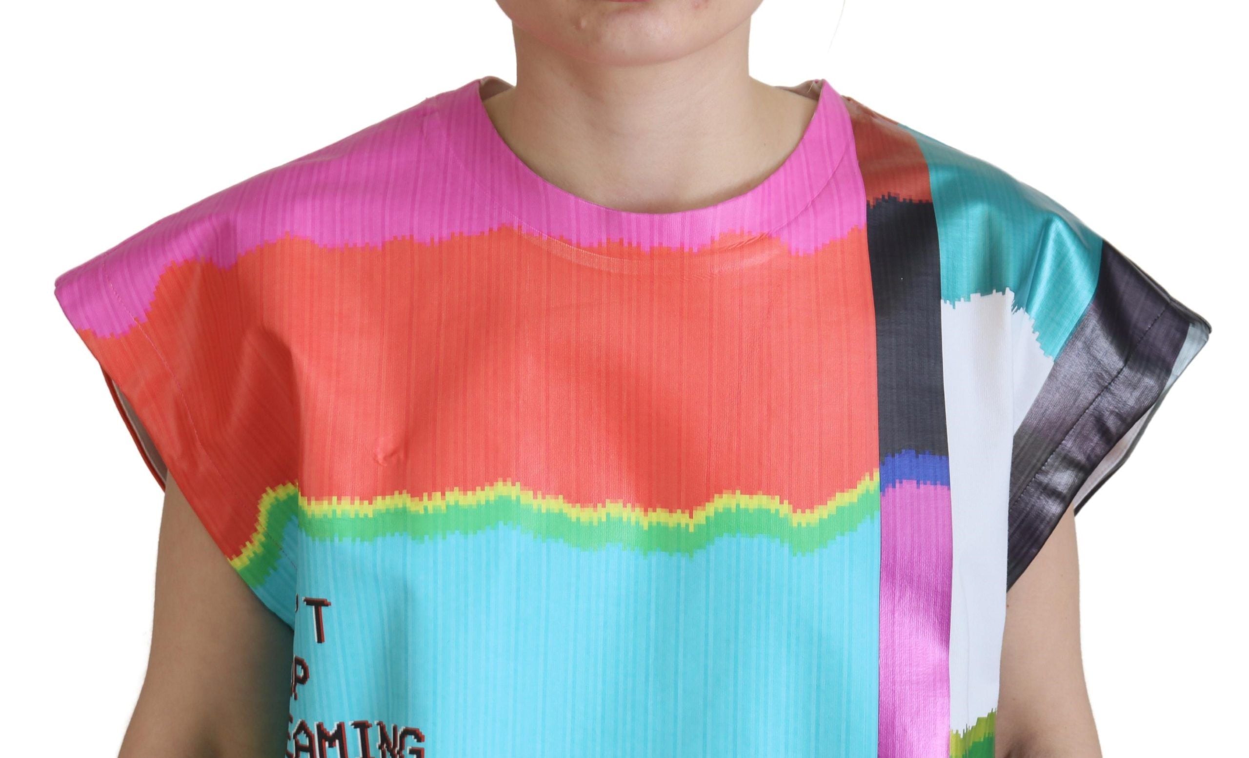 Dolce & Gabbana Multicolor TV Print Blouse Katoenen T-shirt