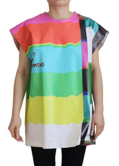 Dolce & Gabbana Multicolor TV Print Blouse Katoenen T-shirt