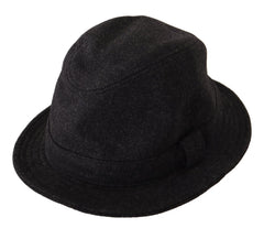 Dolce & Gabbana Grauer Hut aus Schurwolle mit Logo Fedora Trilby